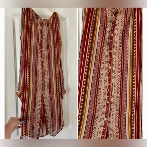 Gorgeous Mine Boho Tunic/Dress size  large NWOT -festival,beach,wedding​​​​​ - Picture 2 of 11